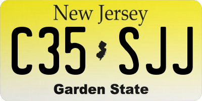 NJ license plate C35SJJ
