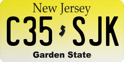 NJ license plate C35SJK