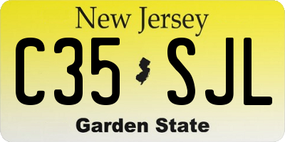NJ license plate C35SJL