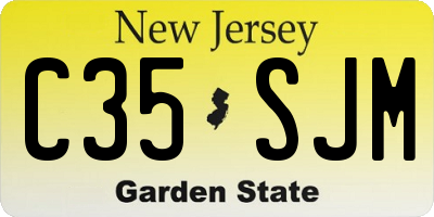 NJ license plate C35SJM