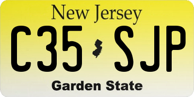 NJ license plate C35SJP
