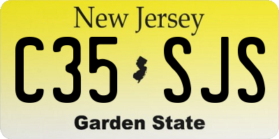 NJ license plate C35SJS
