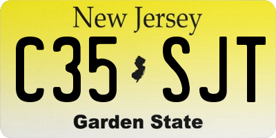 NJ license plate C35SJT