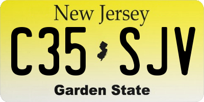NJ license plate C35SJV