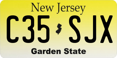 NJ license plate C35SJX