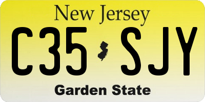 NJ license plate C35SJY