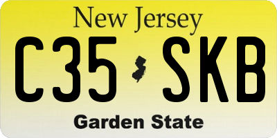 NJ license plate C35SKB