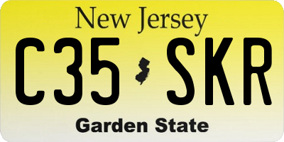 NJ license plate C35SKR