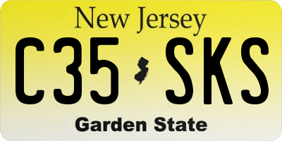 NJ license plate C35SKS