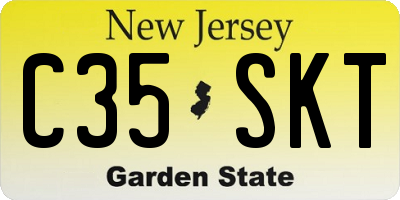 NJ license plate C35SKT