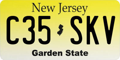NJ license plate C35SKV