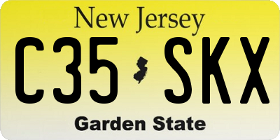 NJ license plate C35SKX