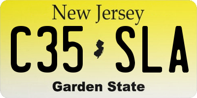 NJ license plate C35SLA