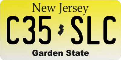 NJ license plate C35SLC
