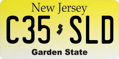 NJ license plate C35SLD