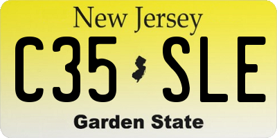 NJ license plate C35SLE