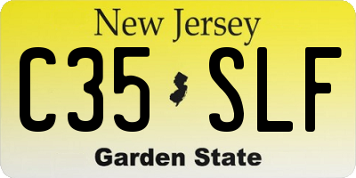 NJ license plate C35SLF