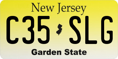 NJ license plate C35SLG