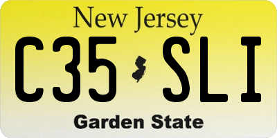 NJ license plate C35SLI