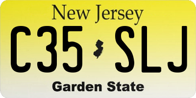 NJ license plate C35SLJ