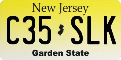 NJ license plate C35SLK