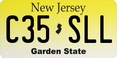 NJ license plate C35SLL