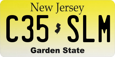 NJ license plate C35SLM