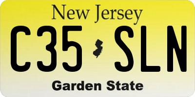 NJ license plate C35SLN