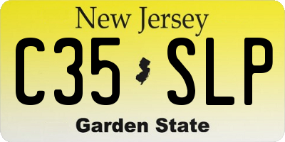 NJ license plate C35SLP