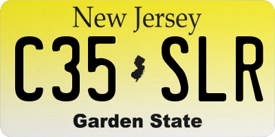 NJ license plate C35SLR