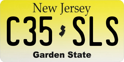 NJ license plate C35SLS