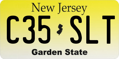 NJ license plate C35SLT