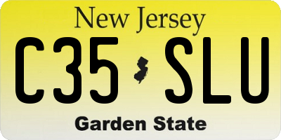 NJ license plate C35SLU