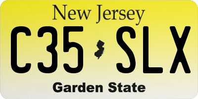 NJ license plate C35SLX