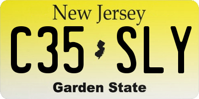 NJ license plate C35SLY
