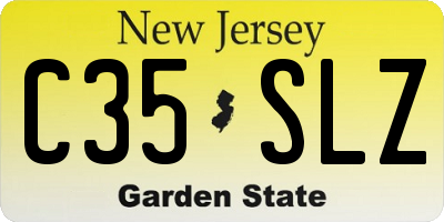 NJ license plate C35SLZ