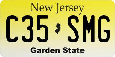 NJ license plate C35SMG