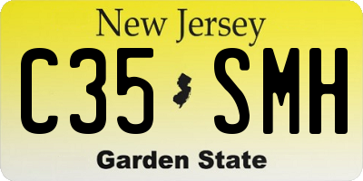 NJ license plate C35SMH