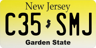 NJ license plate C35SMJ