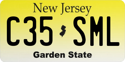 NJ license plate C35SML
