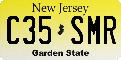 NJ license plate C35SMR
