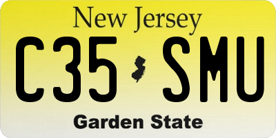 NJ license plate C35SMU