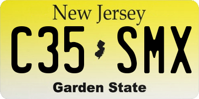 NJ license plate C35SMX