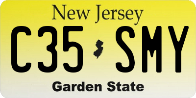NJ license plate C35SMY