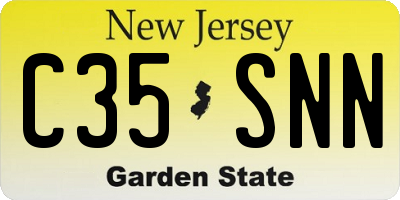 NJ license plate C35SNN