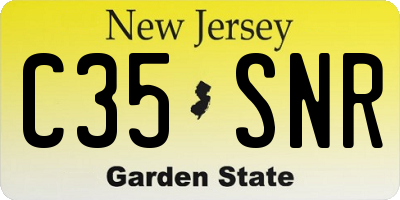 NJ license plate C35SNR