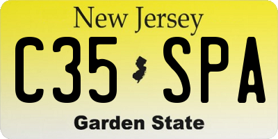 NJ license plate C35SPA