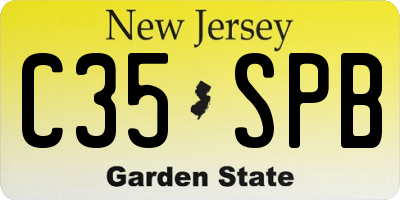 NJ license plate C35SPB