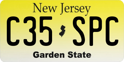 NJ license plate C35SPC