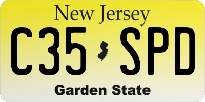 NJ license plate C35SPD
